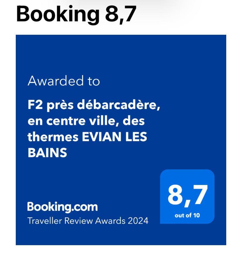 F2 Pres Debarcadere, En Centre Ville, Des Thermes Evian Les Bains 2 Etoiles Exteriér fotografie